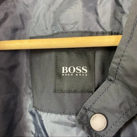 Hugo Boss Cael Gray Windbreaker Bomber Varsity Zip-up Jacket Coat - Picture 4 of 8